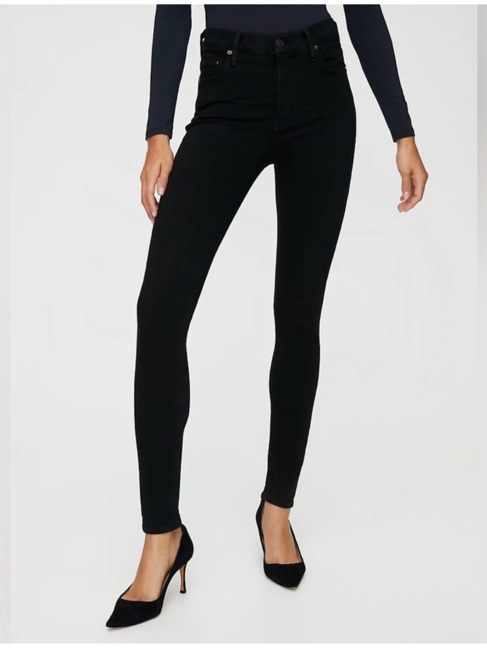 Citizens Of Humanity Black High-Rise Skinny Jeans